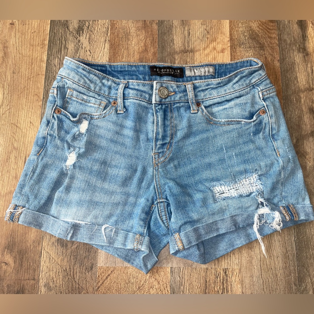 Aeropostale midi denim shorts
